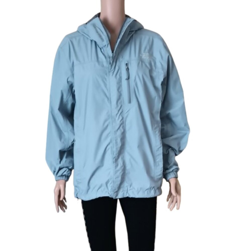 North Face Hooded Windbreaker SP Blue Gray Waterproof Outdoor Jacket